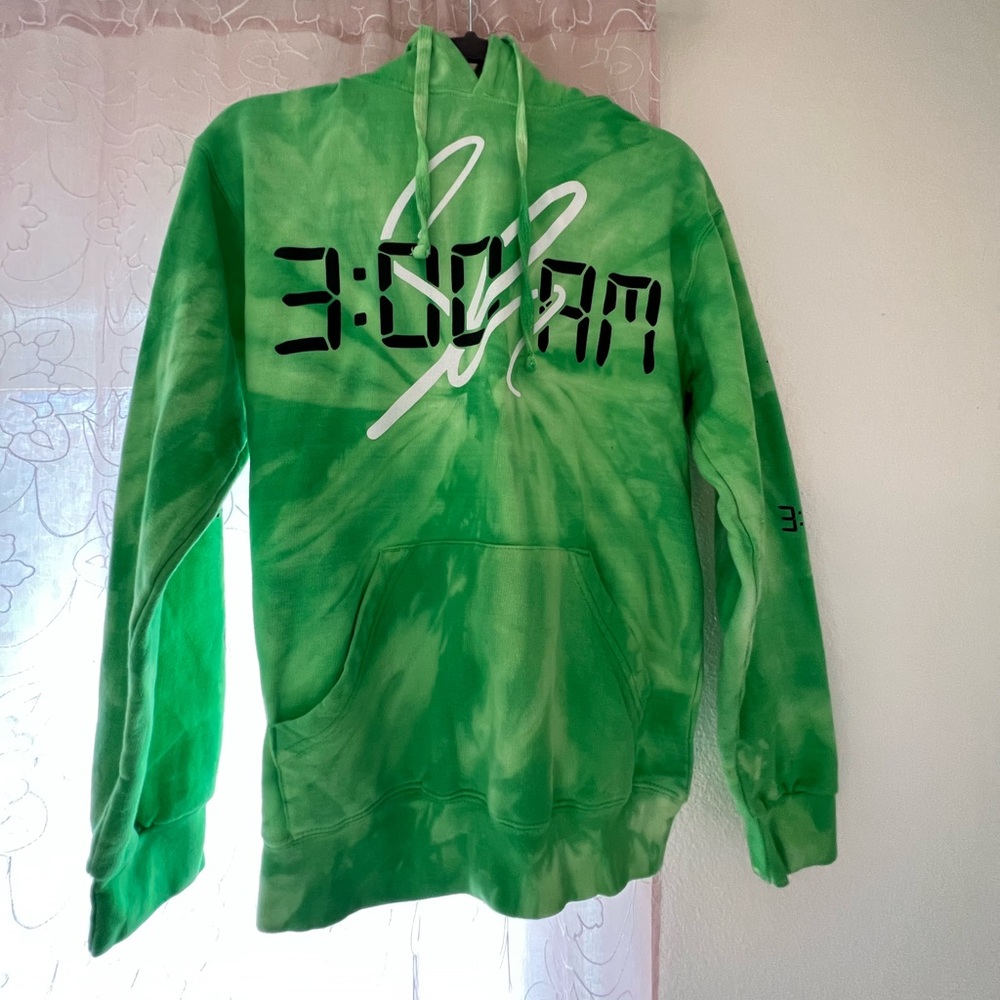 Sam Golbach 3 AM Green Tie Dye Hoodie